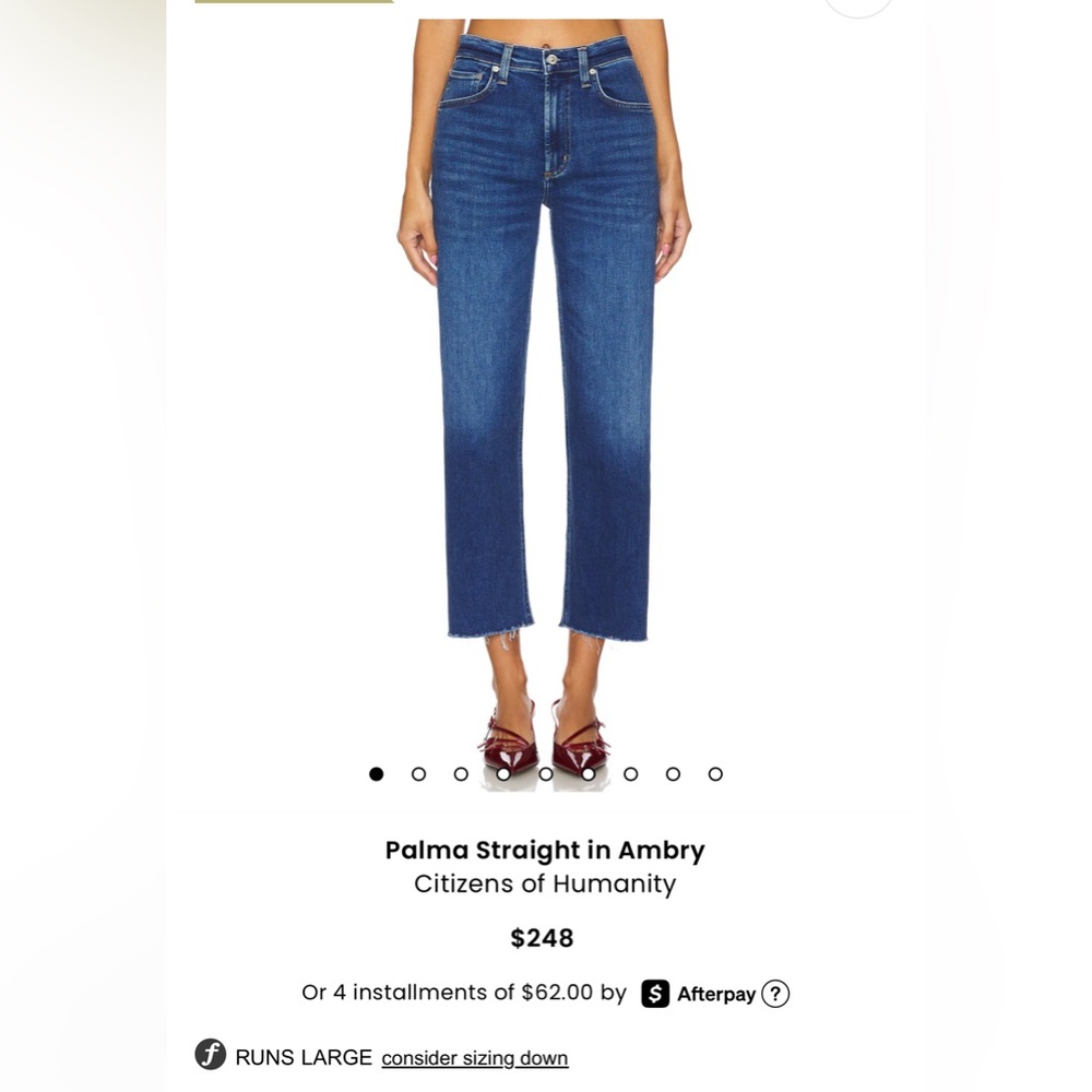 Citizens Of Humanity Petite Palma Straight Jeans in Ambry Blue Size 27